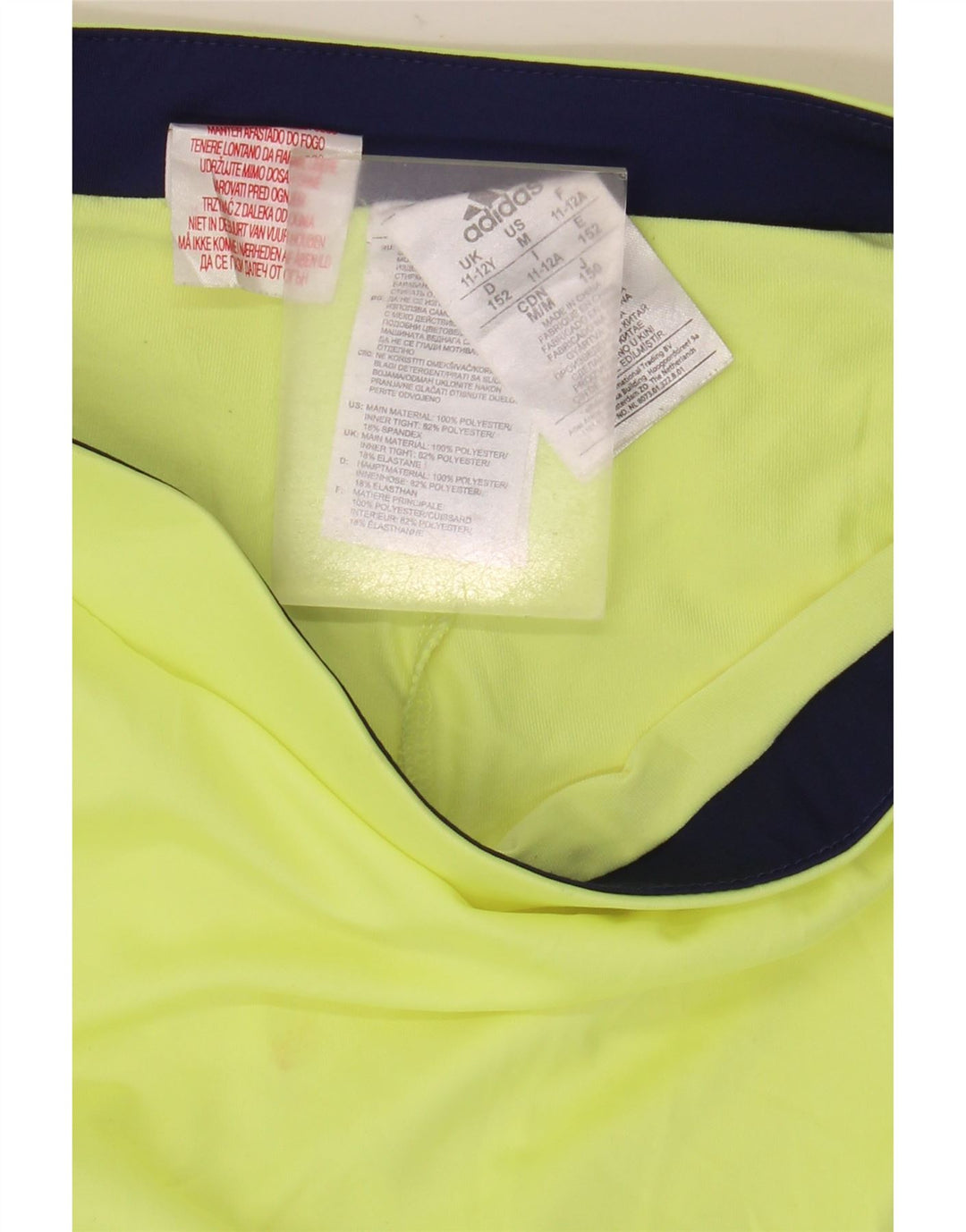 Adidas Filles Climalite Skort 11-12 ans Jaune Colorblock Polyester