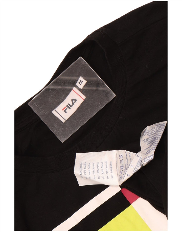 Fila T-Shirt Graphique Homme Noir Moyen Coton