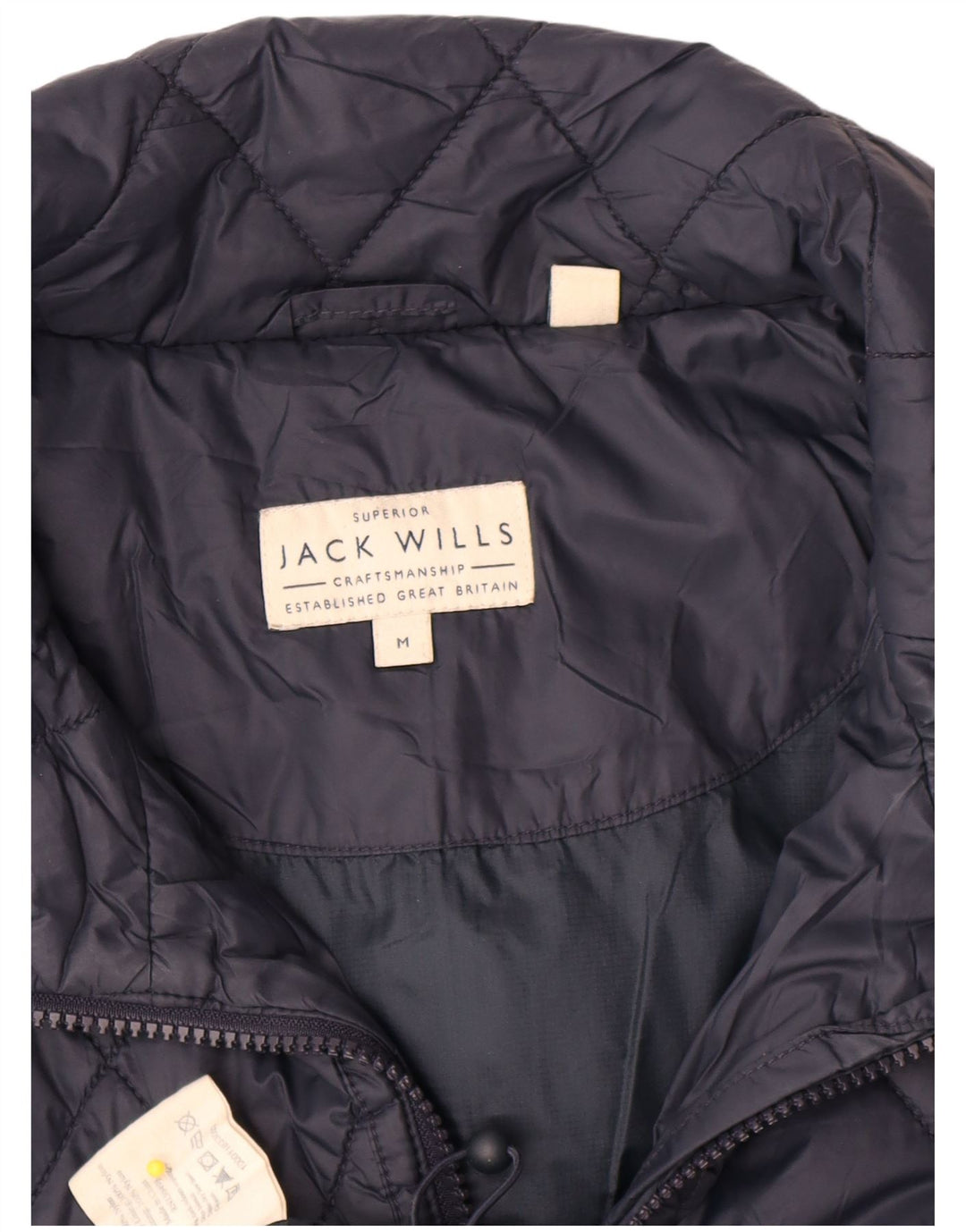 Jack Wills Veste matelassée pour homme UK 38 Medium Bleu Marine Nylon
