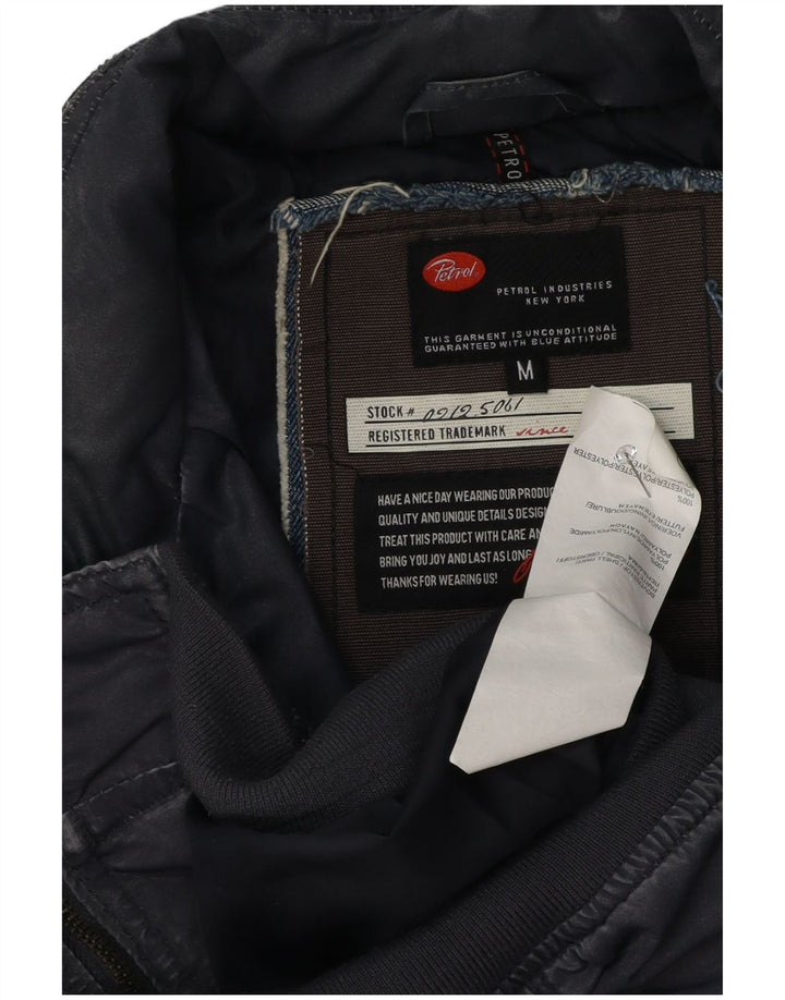 Petrol Industries Veste bomber graphique pour homme UK 38 Bleu marine moyen