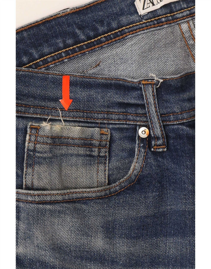 Zara Jean slim pour homme EU 42 Large W32 L30 Bleu