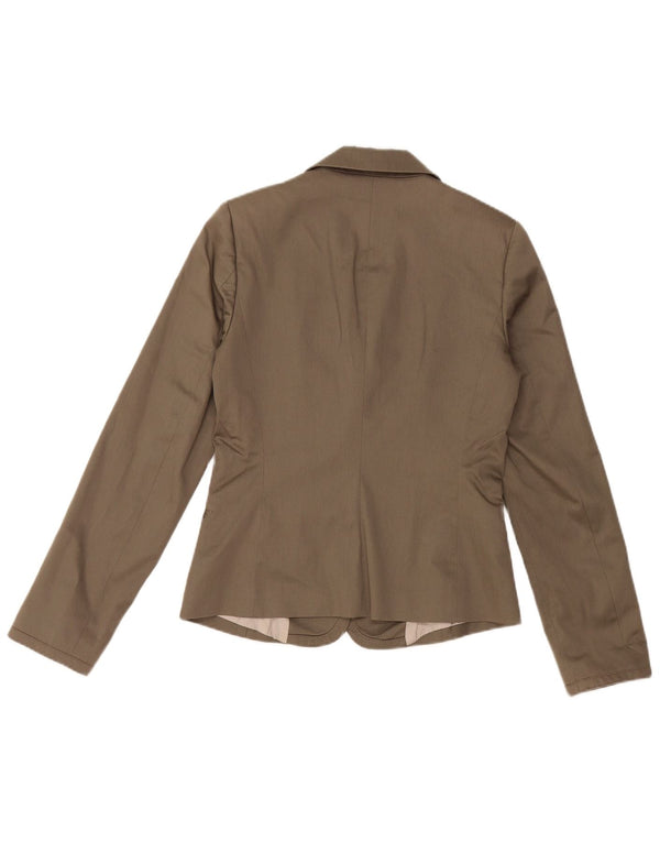 SISLEY Veste Blazer 2 Boutons Femme UK 8 Small Gris