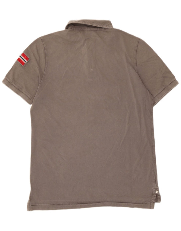 Napapijri Polo Homme Gris Moyen Coton