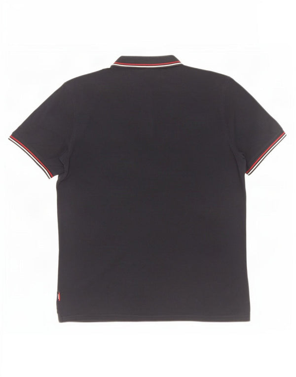 Superdry Polo Homme XL Bleu Marine Rayé Coton