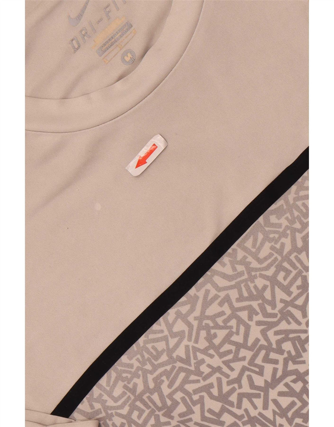 Nike Homme Dri Fit Graphic T-Shirt Haut Gris Moyen Géométrique Polyester