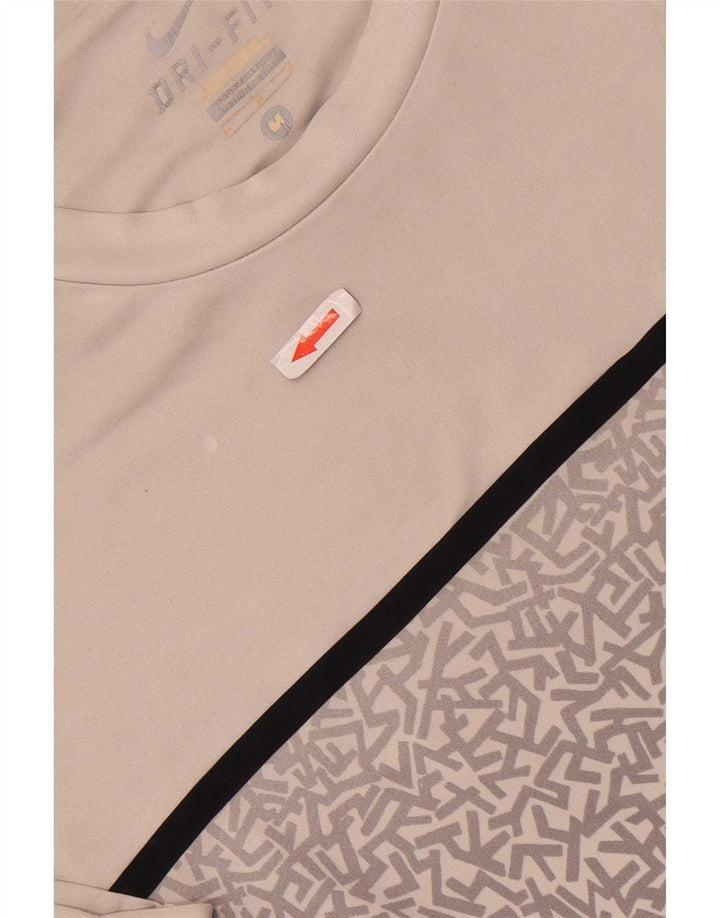 Nike Homme Dri Fit Graphic T-Shirt Haut Gris Moyen Géométrique Polyester