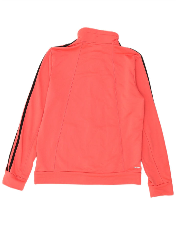 Adidas Climalite Survêtement Top Veste UK 16/18 Large Rouge Polyester