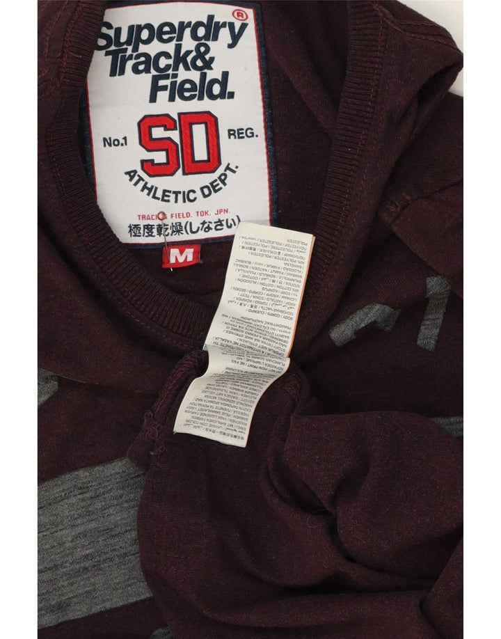 Superdry T-Shirt Graphique Homme Coton Bordeaux Moyen