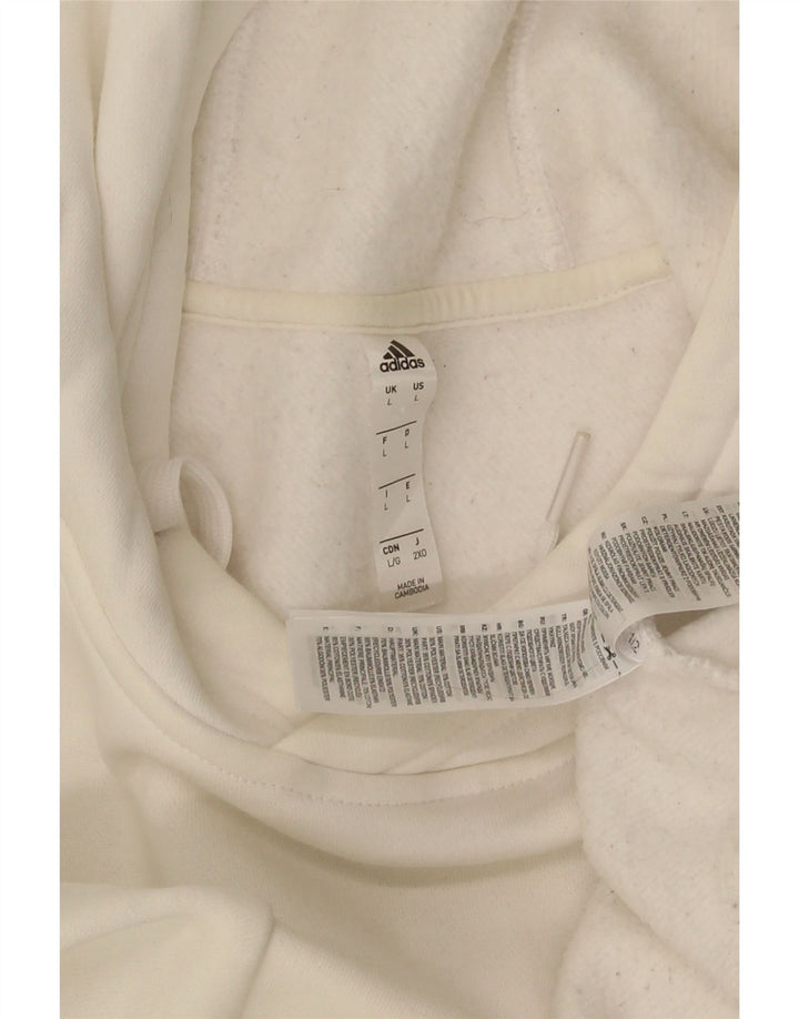Adidas Pull à capuche pour homme Grand coton blanc