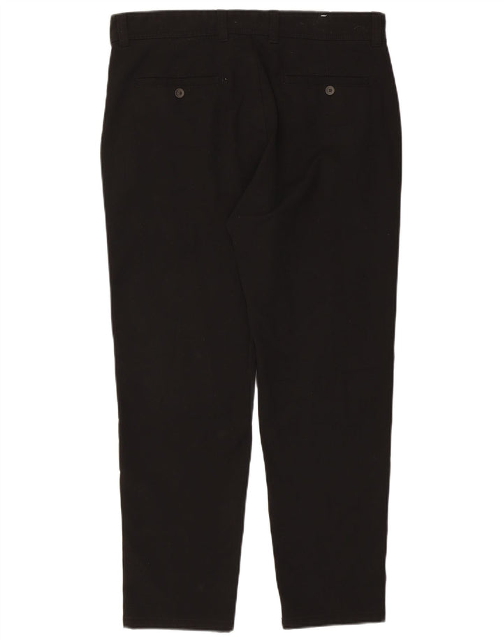 ZARA Mens Slim Chino Trousers EU 44 Large W34 L28 Black Polyester