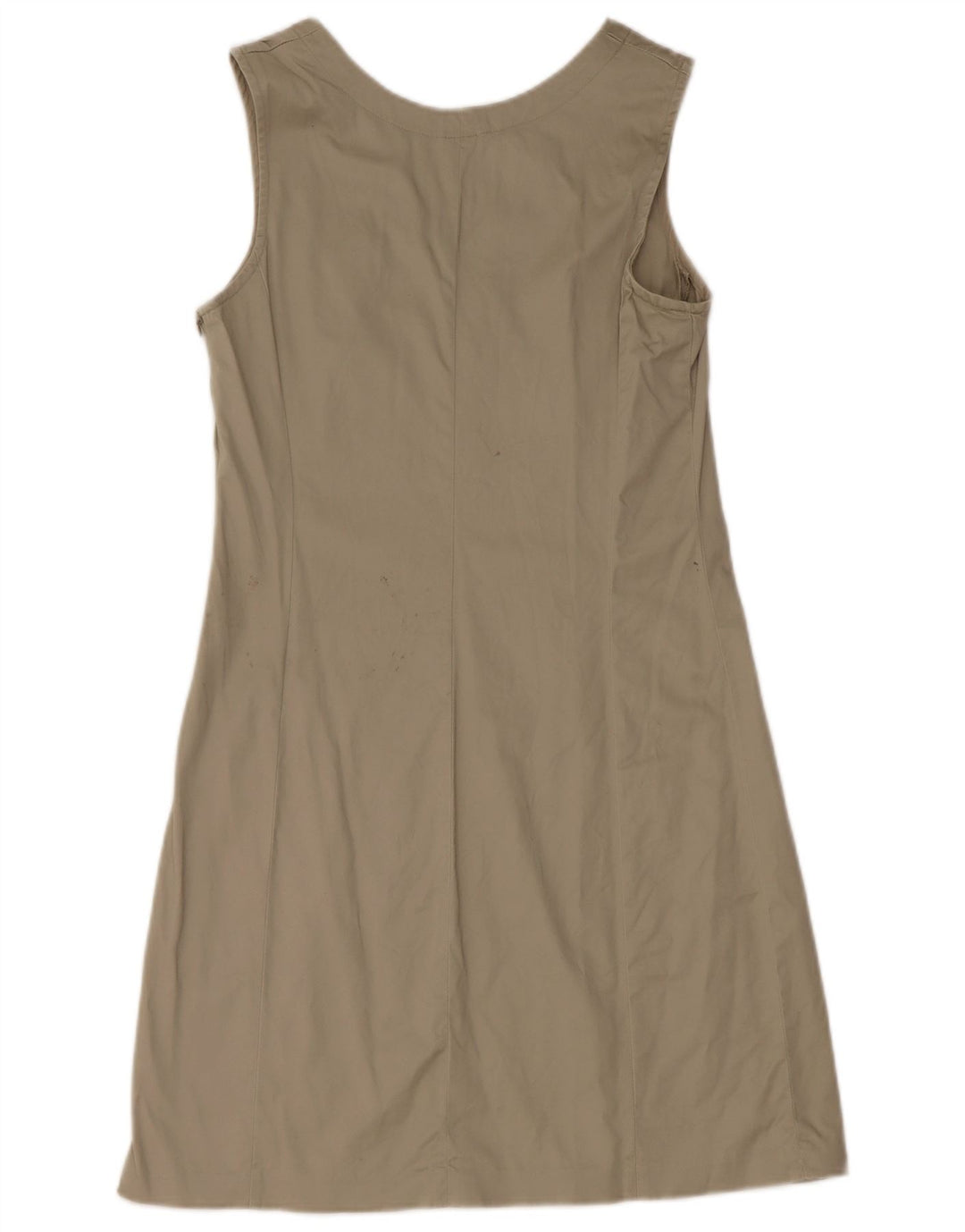Benetton Robe fourreau sans manches pour femme UK 42 Kaki moyen