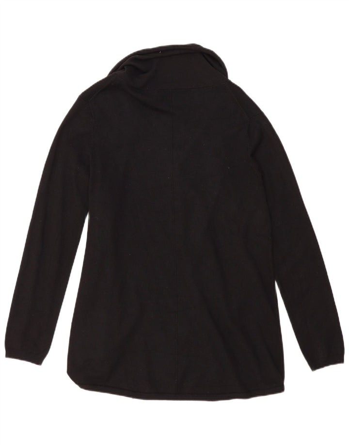 Zara Womens Open Cardigan Sweater UK 14 Large Noir Viscose