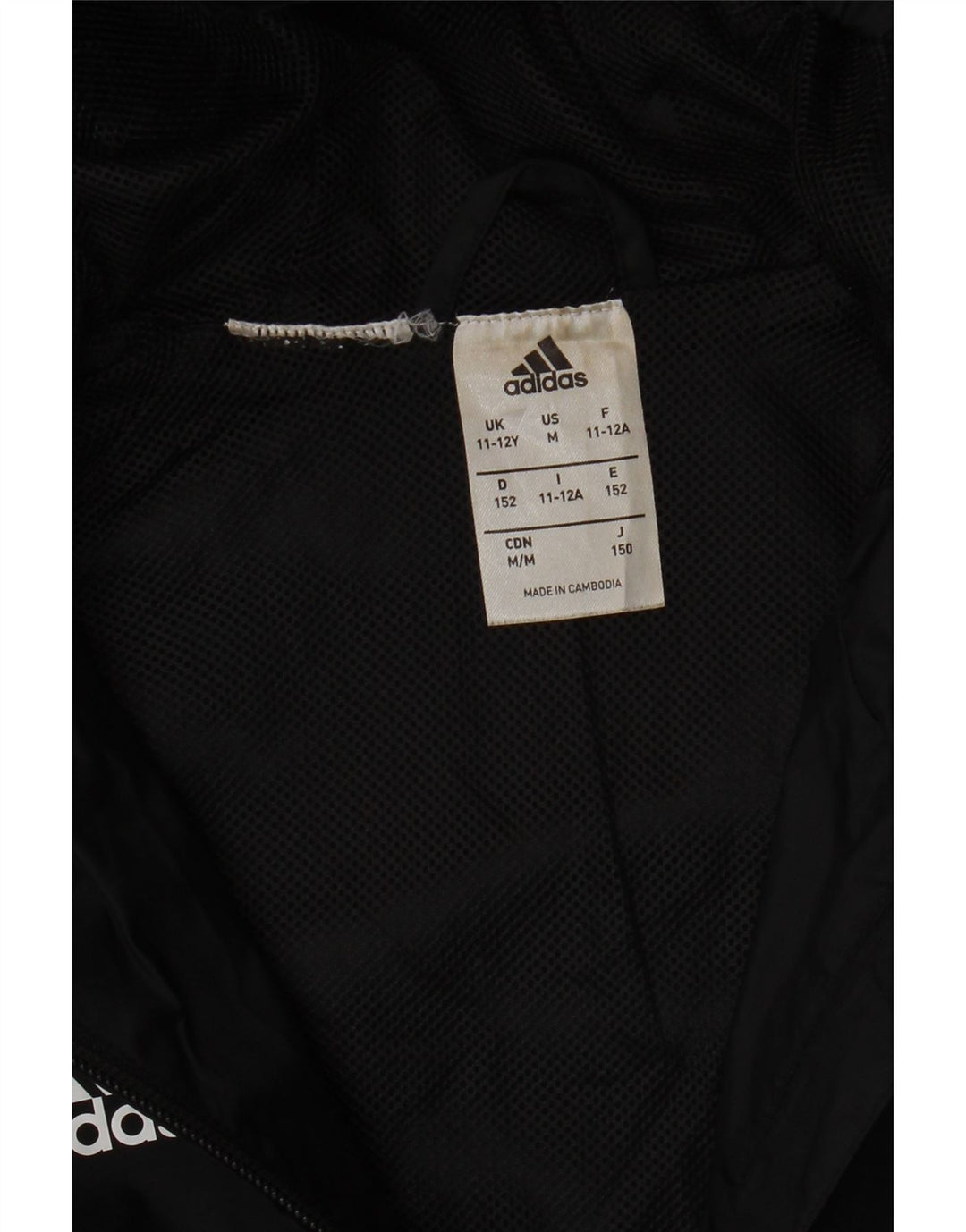 Veste de pluie à capuche Adidas garçon 11-12 ans noir