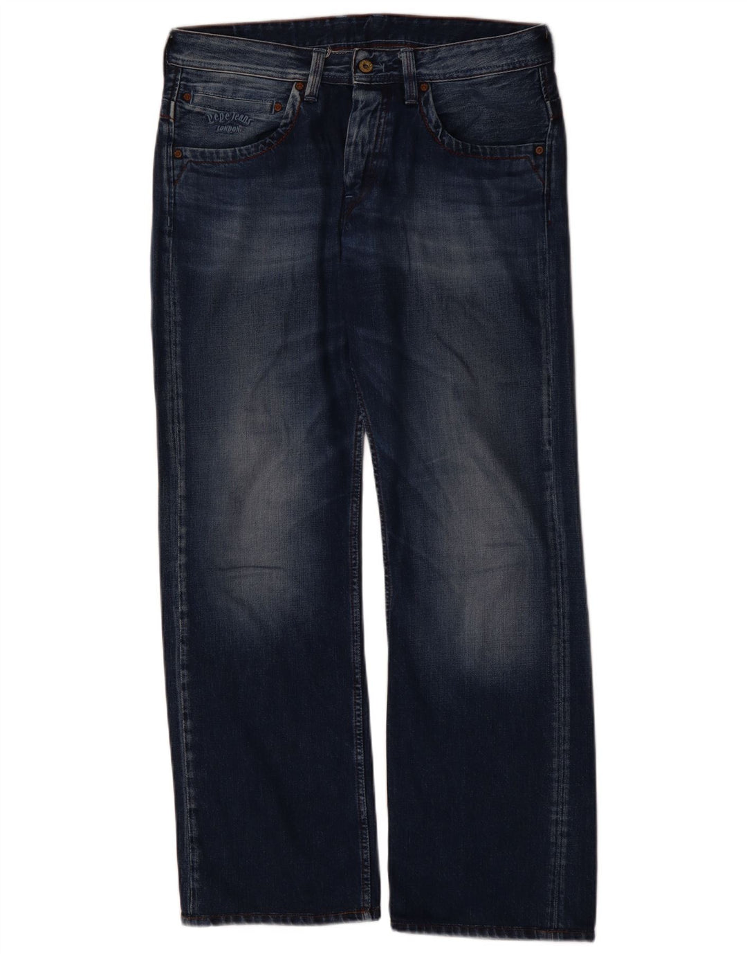 PEPE JEANS Jean droit homme W33 L34 bleu coton