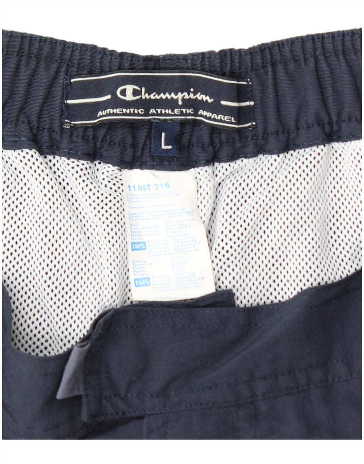 CHAMPION Short de Bain Homme Large Bleu Marine Colourblock Polyamide