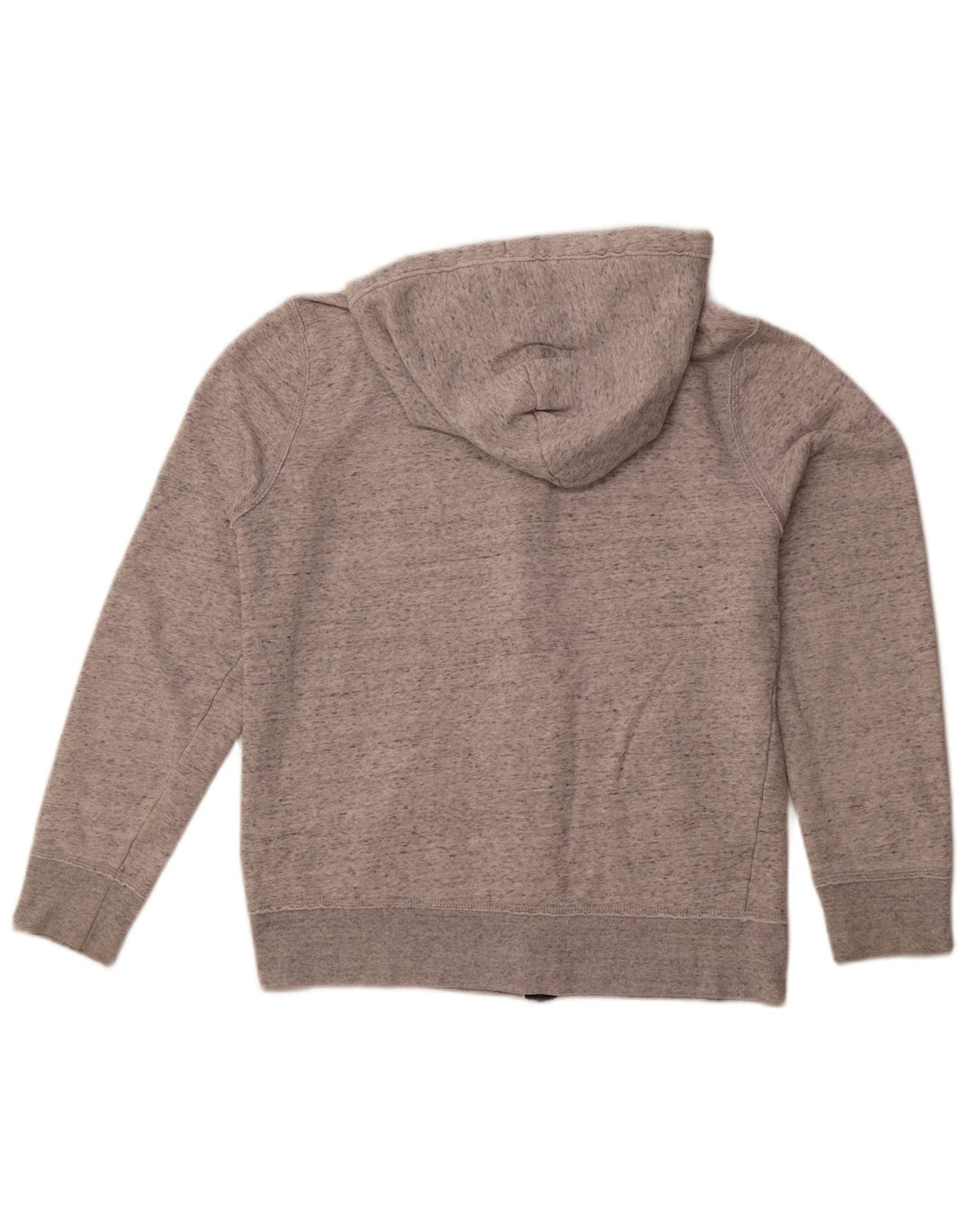 HOLLISTER Pull à capuche zippé pour homme, petit, gris, coton moucheté