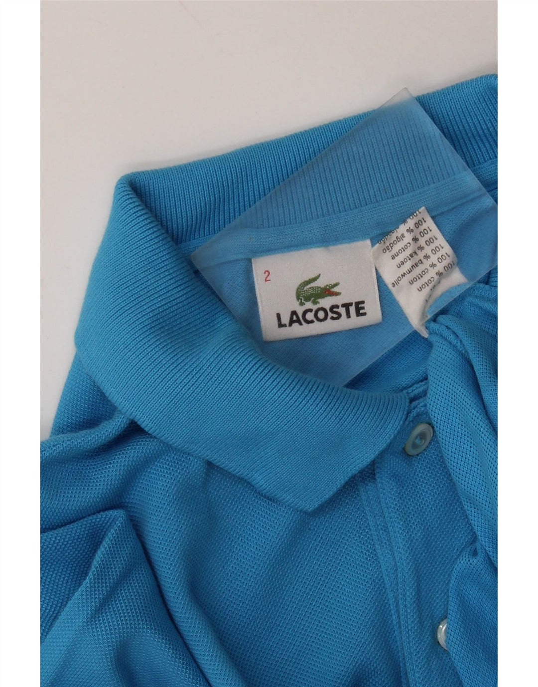 LACOSTE Polo Homme Taille 2 XS Bleu Coton