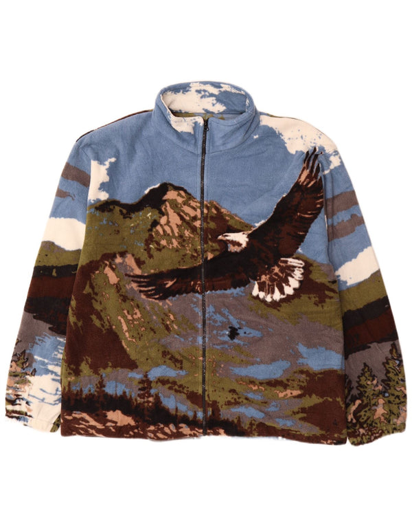 Atlas For Men Veste polaire graphique Eagles pour homme UK 44 2XL Multicolore