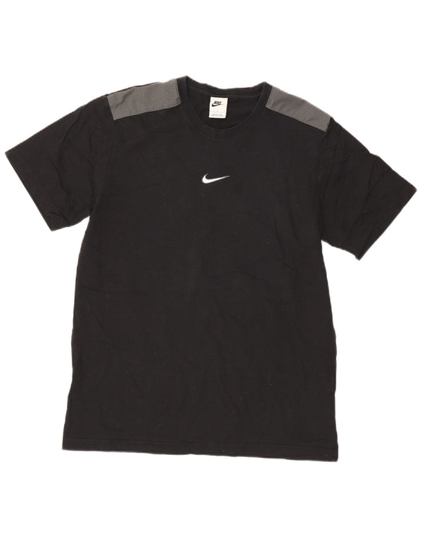 Nike T-shirt pour homme en coton color block Noir Large