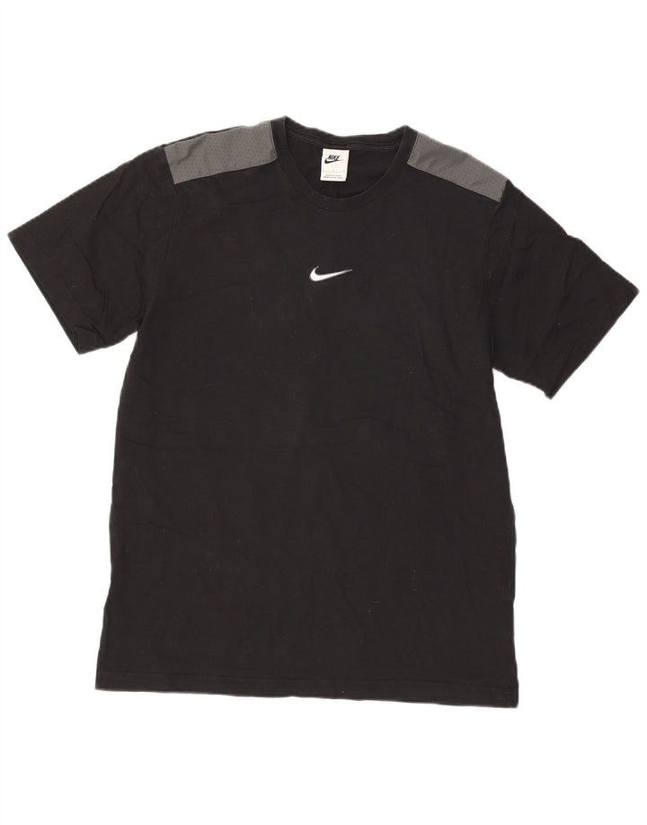 Nike T-shirt pour homme en coton color block Noir Large