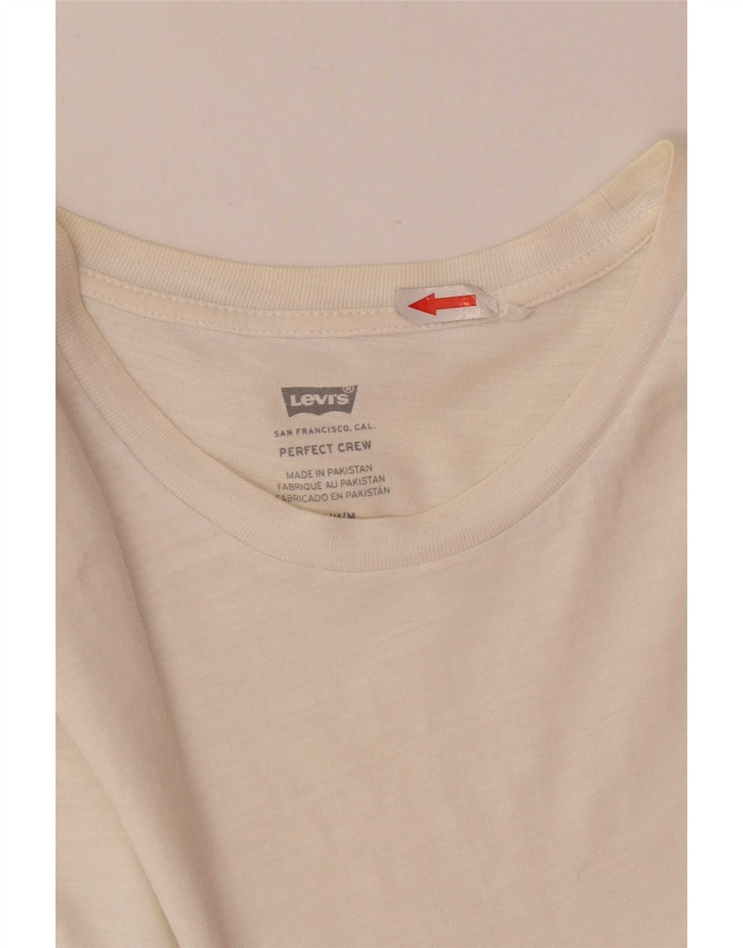 Levi's T-Shirt Femme UK 14 Blanc Moyen Coton