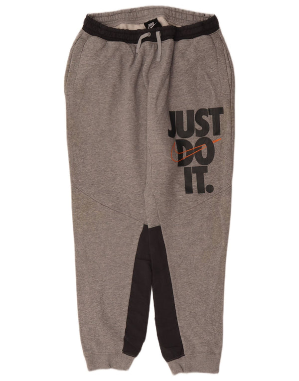 Nike Pantalon de survêtement graphique pour homme en coton color block Gris Taille L