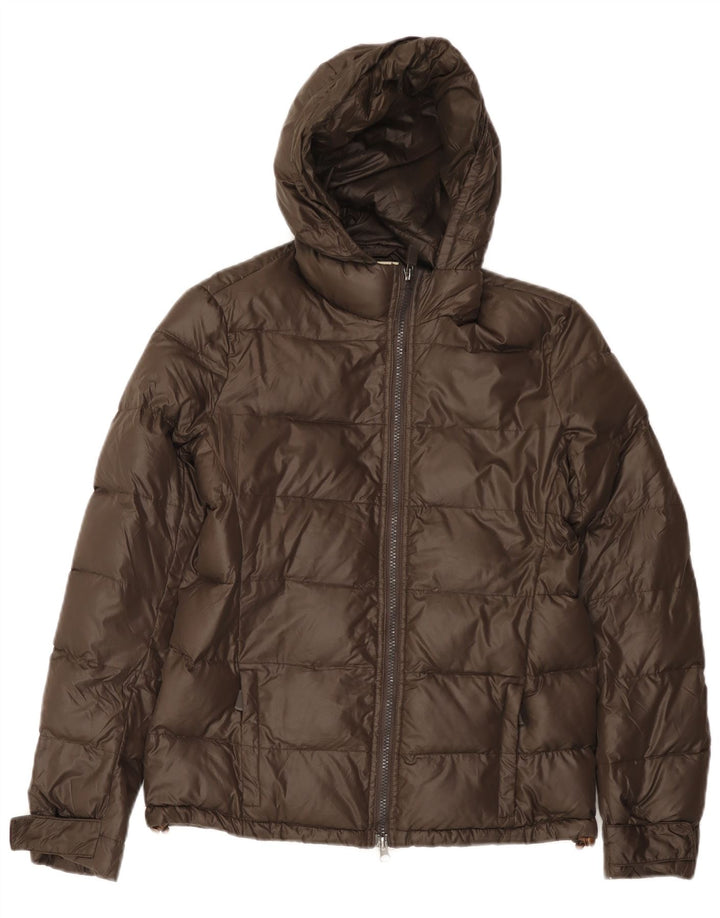 Dack's Veste matelassée à capuche pour femme UK 10 Petit nylon marron