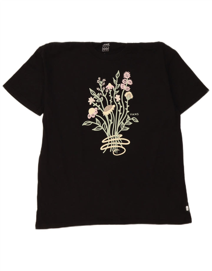 Vans T-Shirt Graphique Homme Noir Moyen Coton Floral