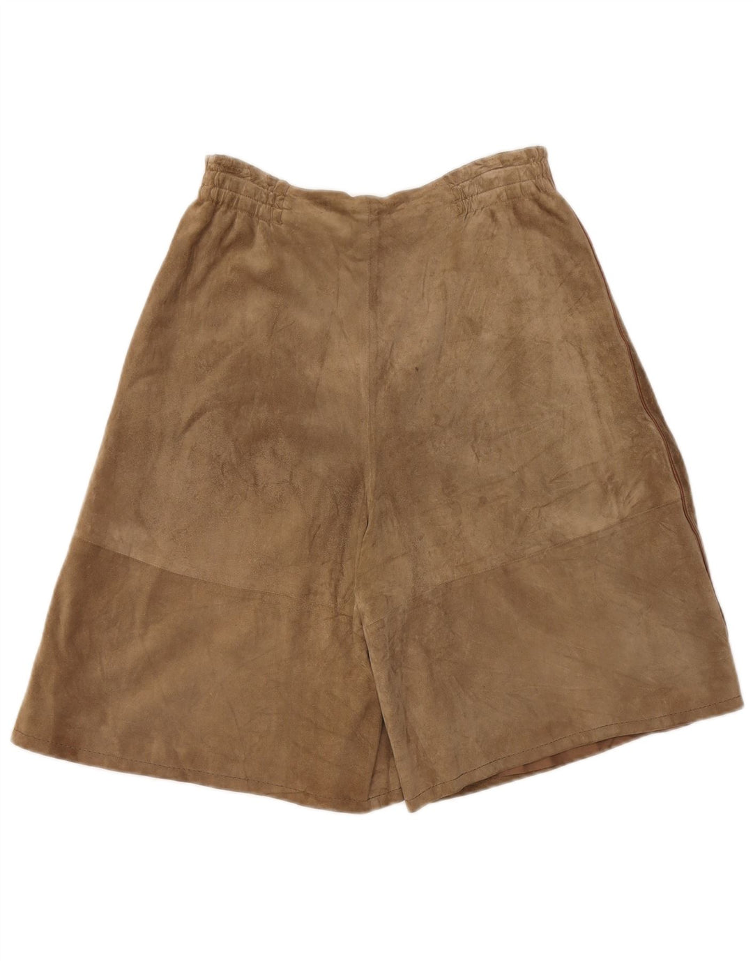 vintage Femmes Daim Cullotes Shorts W28 Beige Moyen