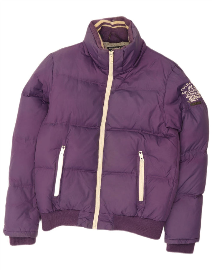 Scotch & Soda Veste Rembourrée Femme UK 44 Nylon Violet Moyen