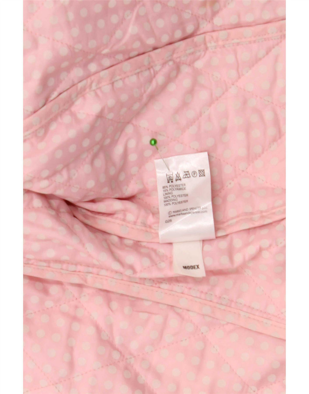 Marks & Spencer Veste matelassée pour femme UK 10 Petit Rose Polyester