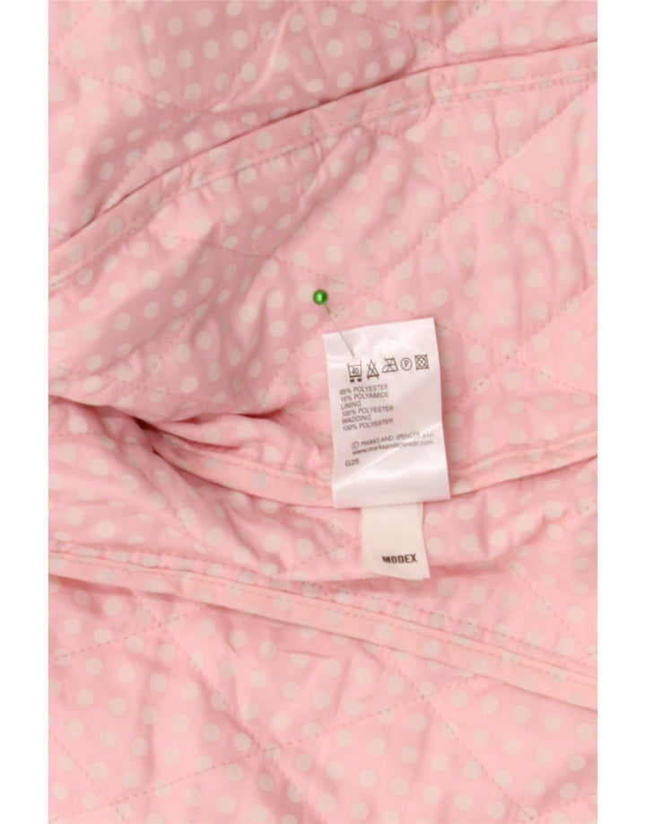 Marks & Spencer Veste matelassée pour femme UK 10 Petit Rose Polyester