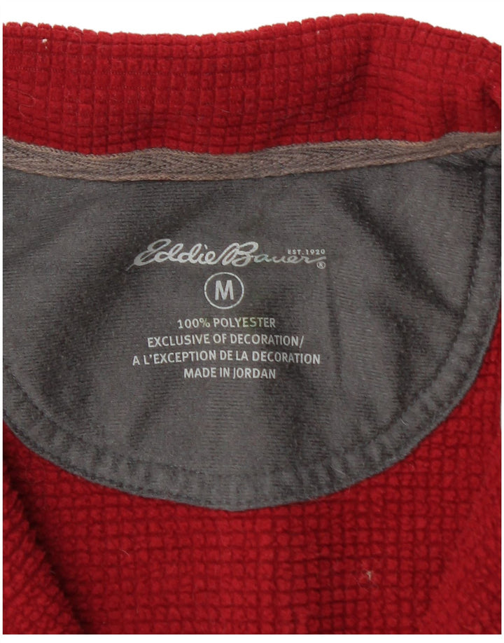 EDDIE BAUER Sweat-shirt col zippé pour homme en polyester rouge moyen