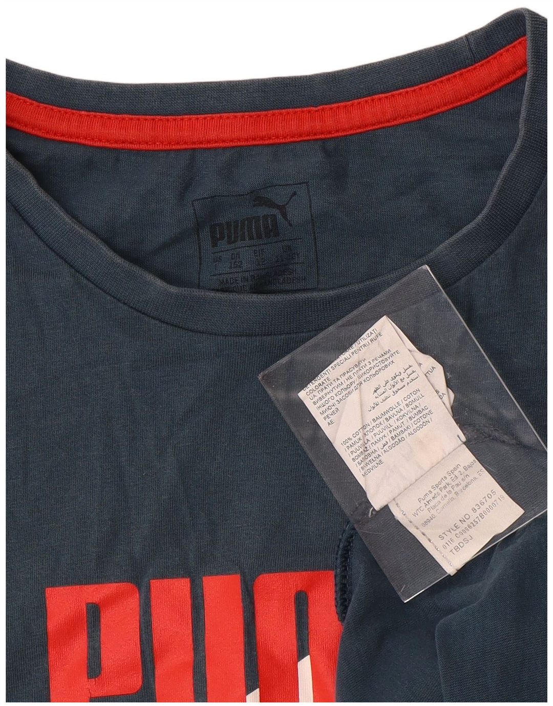 PUMA T-shirt graphique pour garçon 11-12 ans Bleu marine