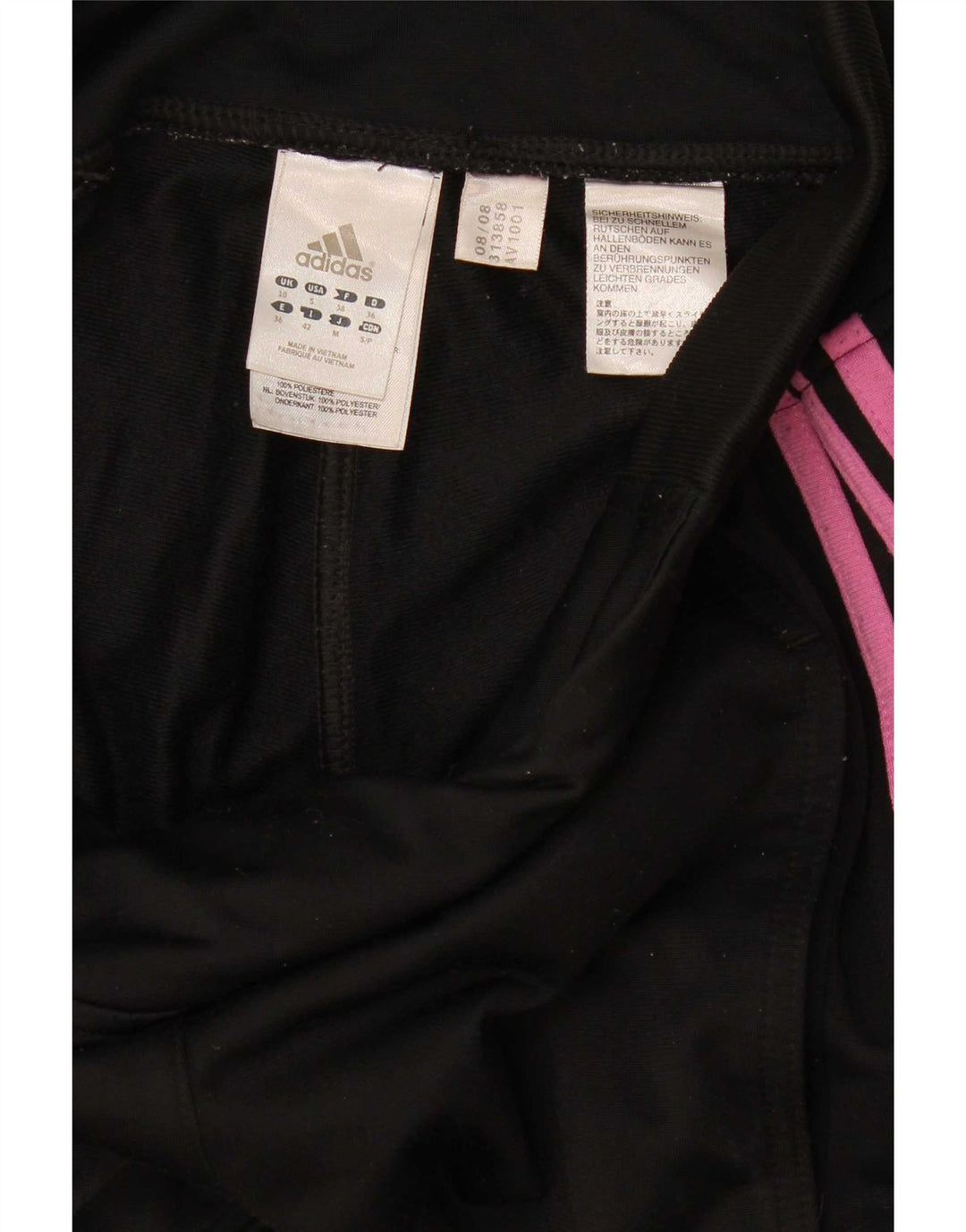 Adidas Pantalon de survêtement pour femme UK 10 Small Noir Polyester