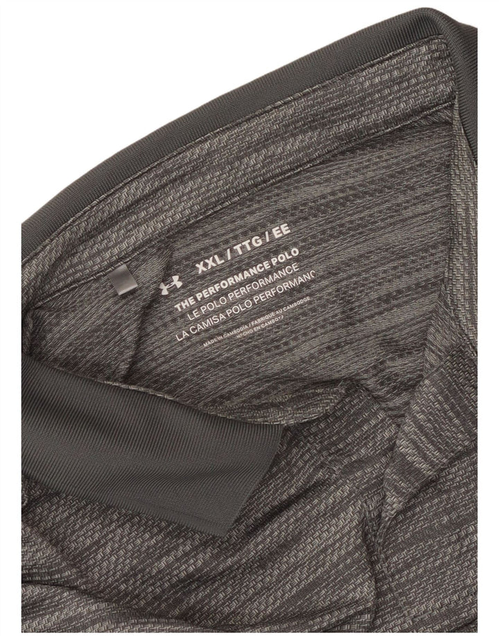Under Armour Polo Homme 2XL Gris Rayé