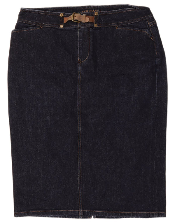 Ralph Lauren Jupe crayon en jean pour femme US 6 Medium W32 Bleu marine en coton