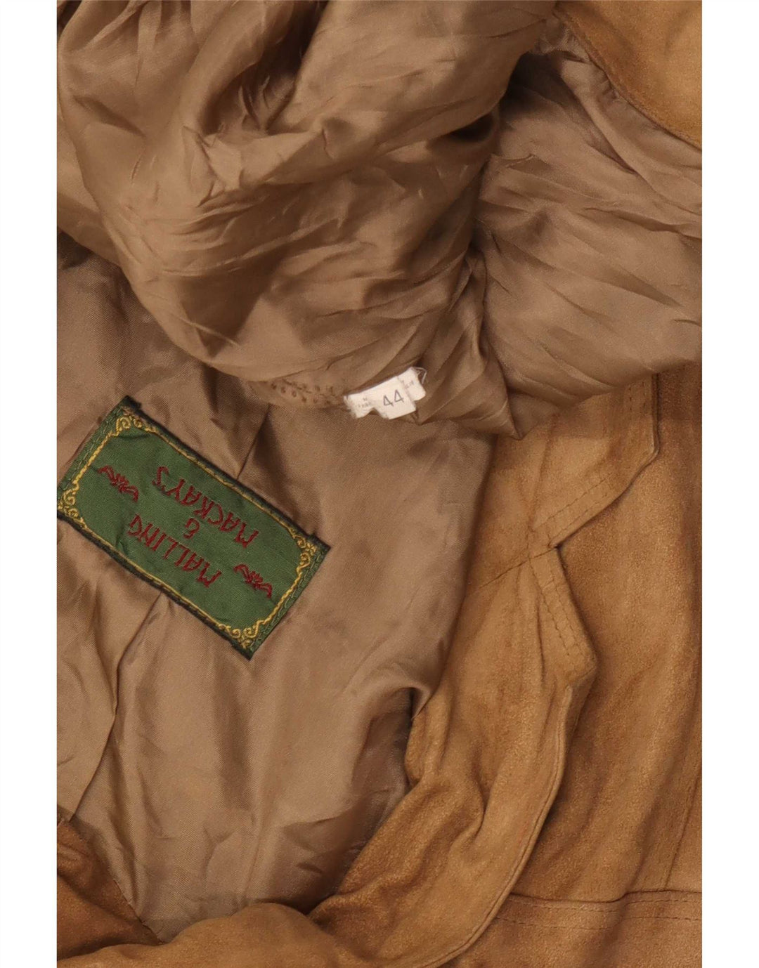 vintage Femme 2 Boutons Blazer En Daim Veste IT 44 Beige Moyen