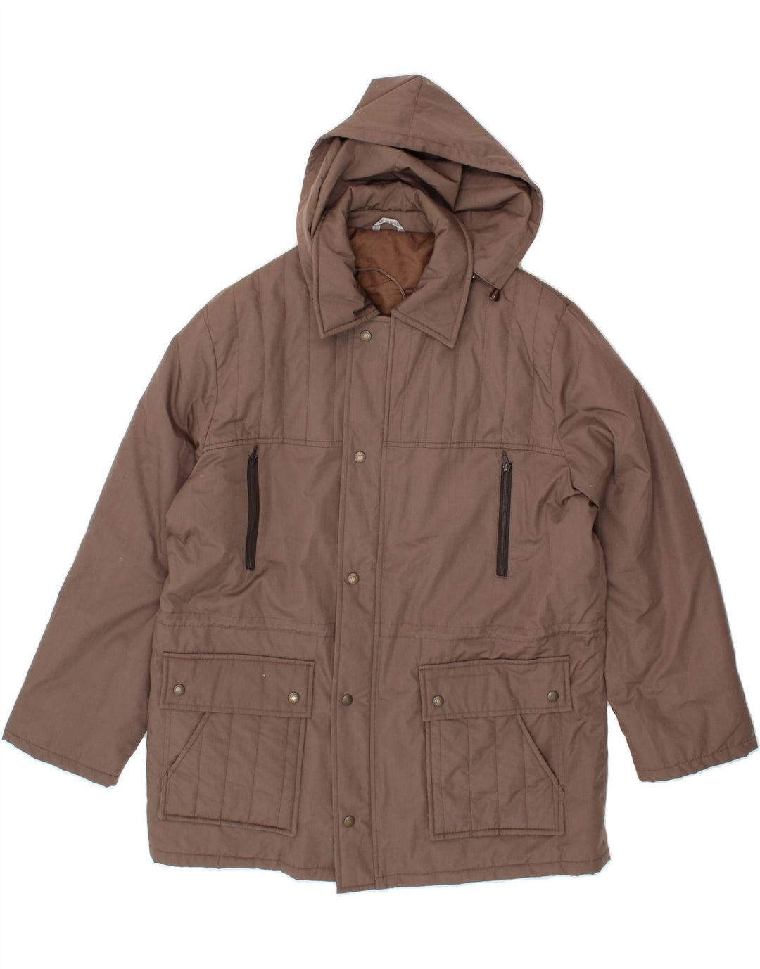 DANNIMAC Mens Hooded Padded Jacket UK 42 XL Grey Vintage Dannimac and Second-Hand Dannimac from Messina Hembry 