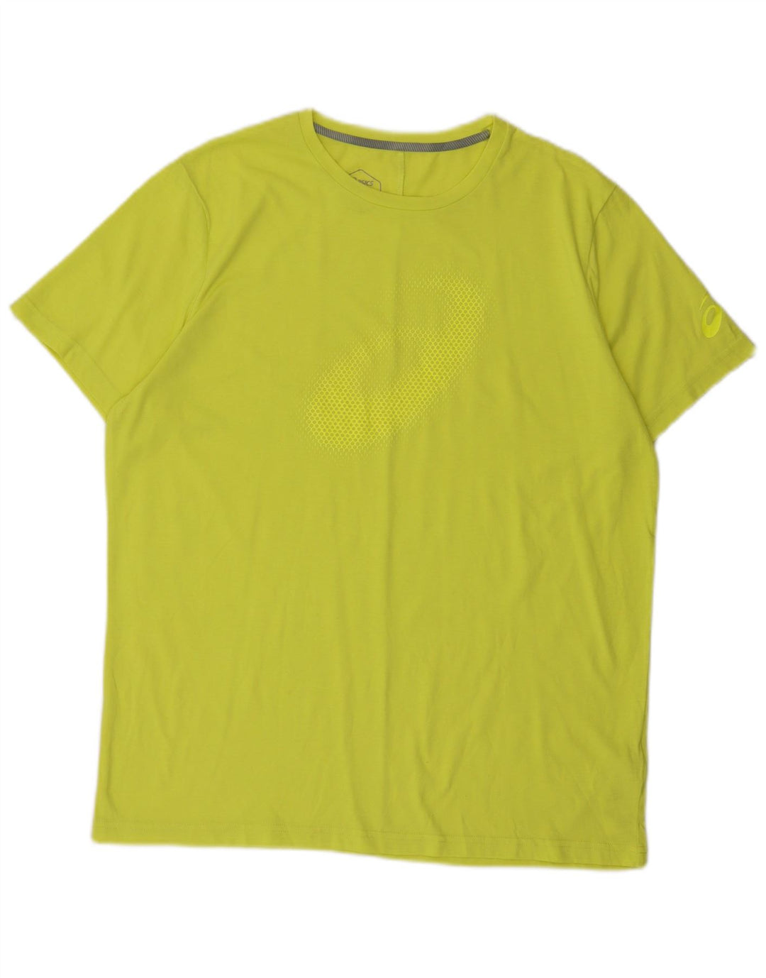 Asics T-Shirt Graphique Homme Top XL Vert Polyester