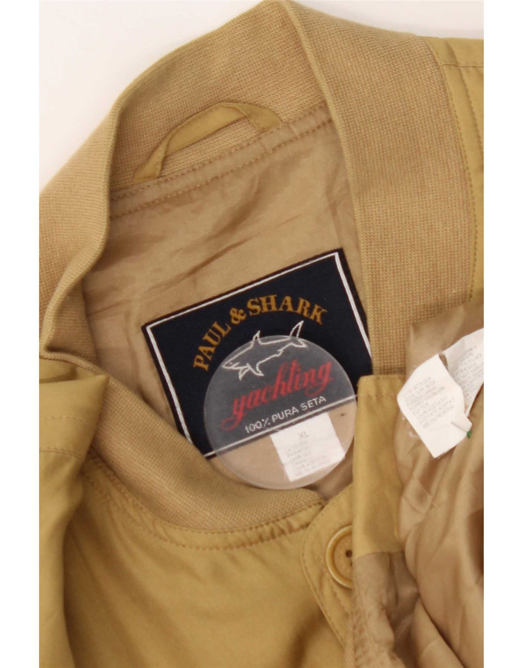 Paul & Shark Veste Bomber Homme UK 42 XL Soie Jaune