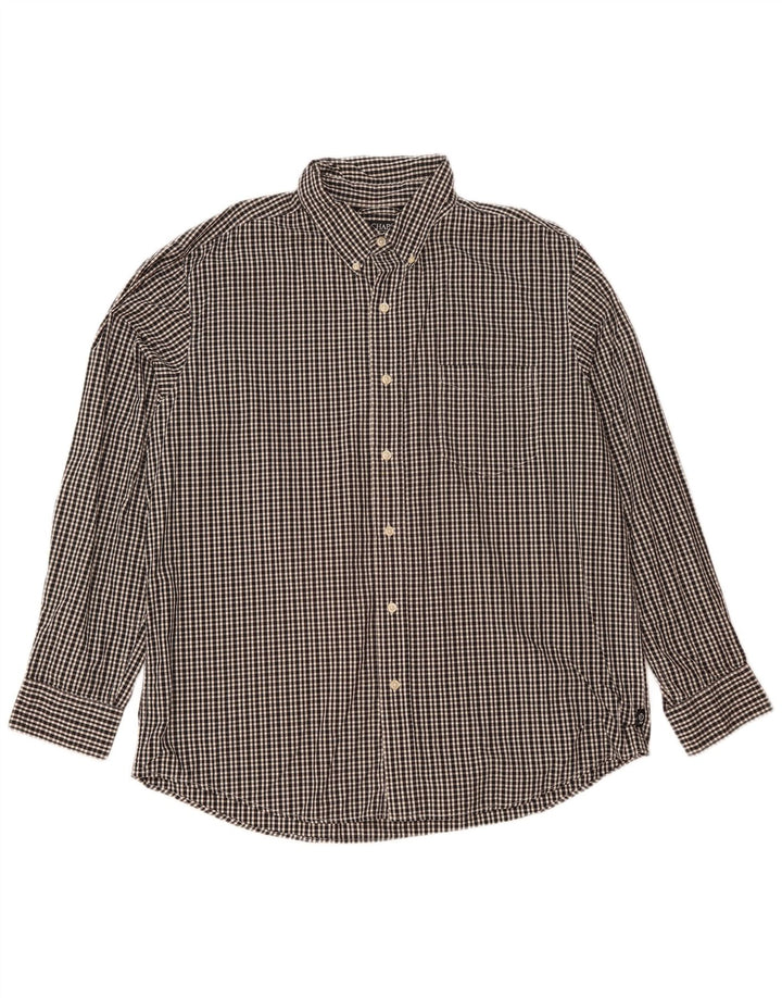 Chaps Chemise Homme XL Noir Vichy Coton