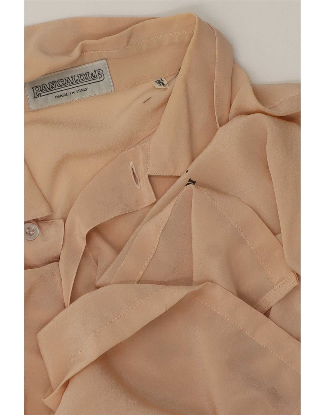Pancaldi & B Chemise à manches courtes pour homme Taille 15 1/2 39 Beige moyen