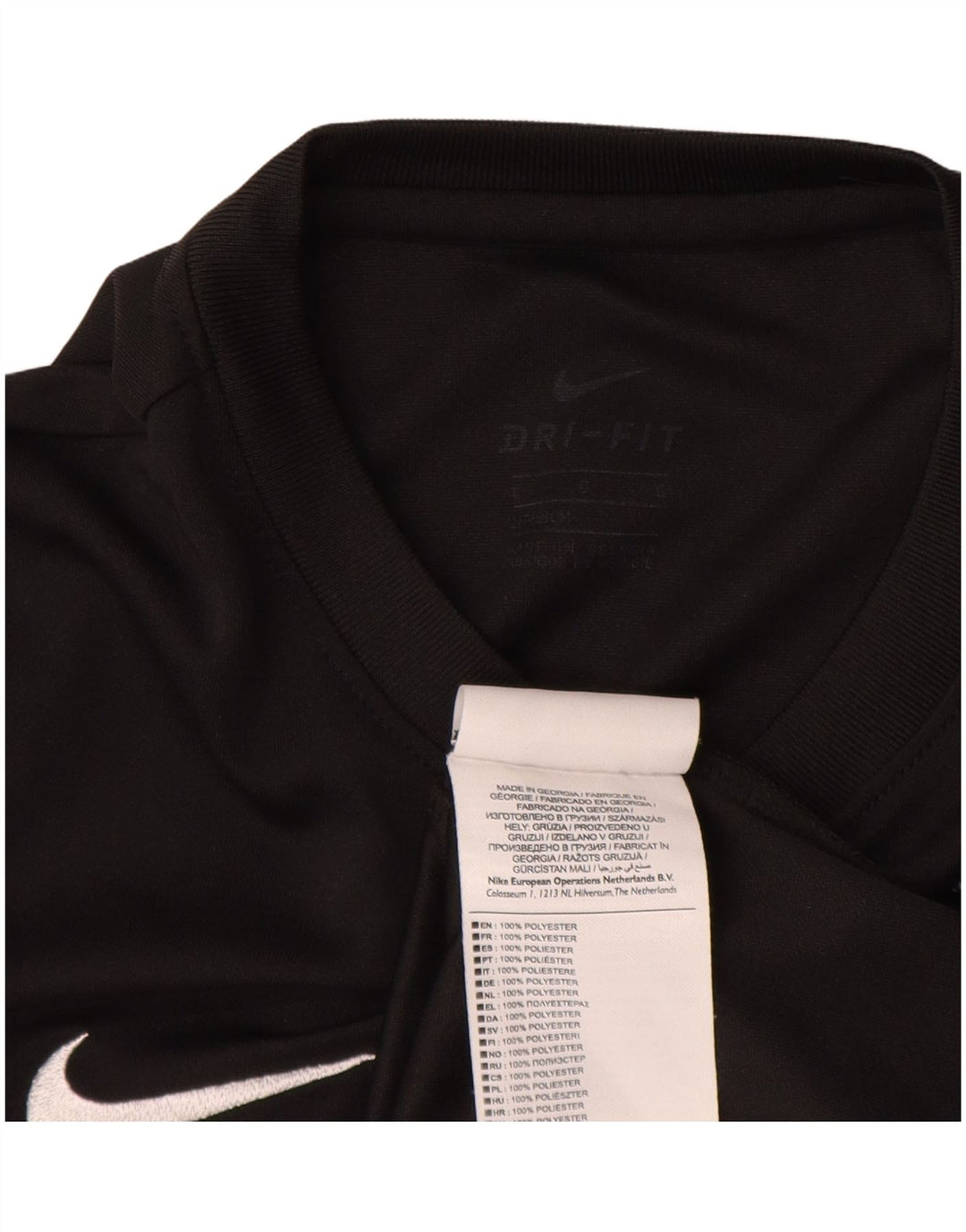 Nike Garçons Dri Fit Graphic T-Shirt Top 12-13 ans Grand Noir Polyester