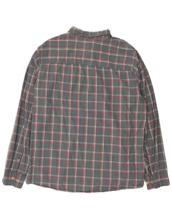 Fat Face Chemise coupe régulière pour homme 2XL en coton à carreaux gris