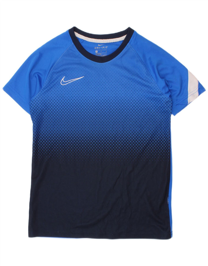 NIKE Garçon Dri Fit Graphic T-Shirt Top 10-11 ans Bleu Moyen Colourblock