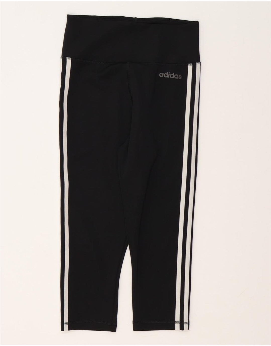 ADIDAS Femmes Climalite Capri Leggings UK 8/10 Petit Noir
