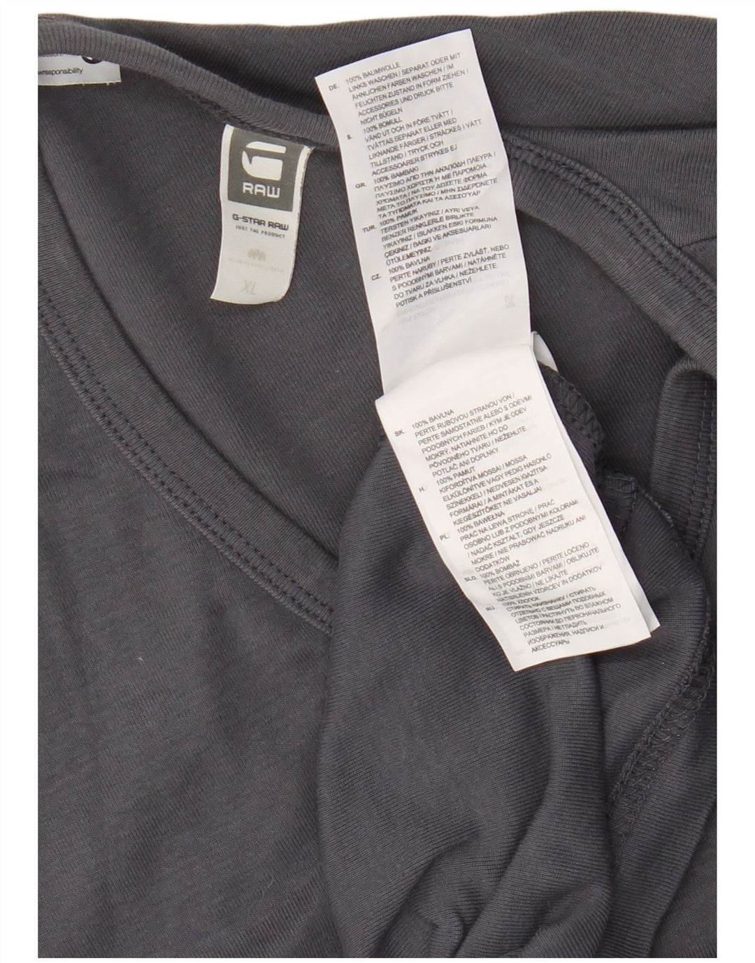 G-Star T-Shirt Homme Top XL Gris Coton