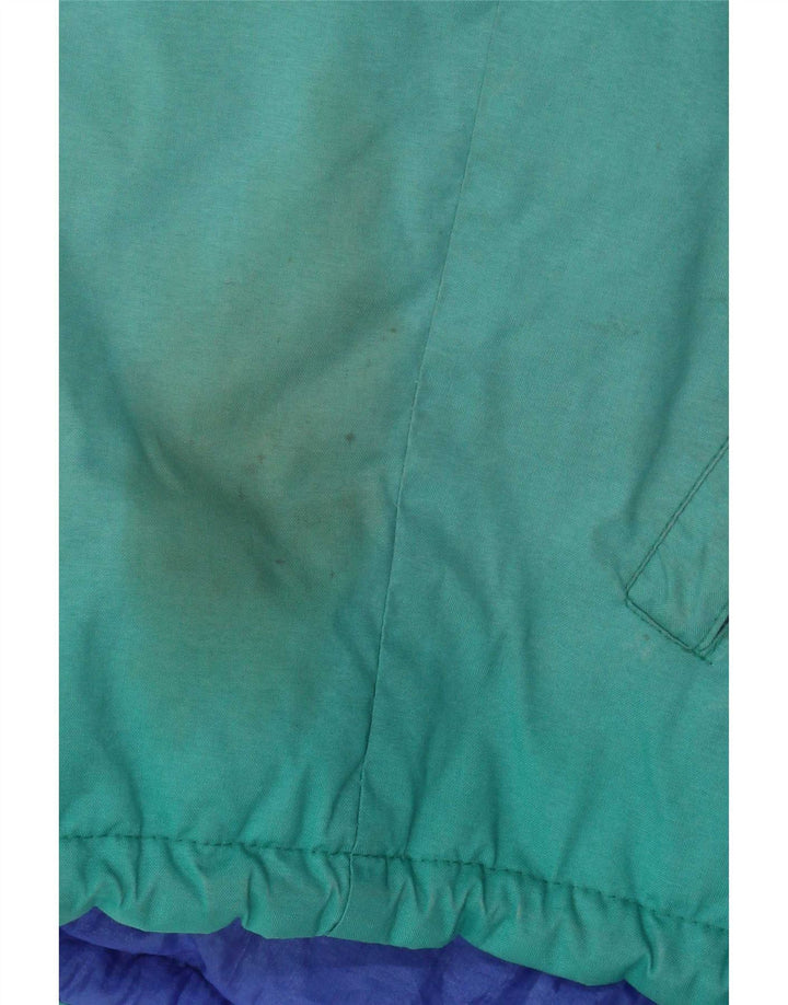 veste de ski à capuche surdimensionnée vintage pour homme IT 46 Petit colorblock vert