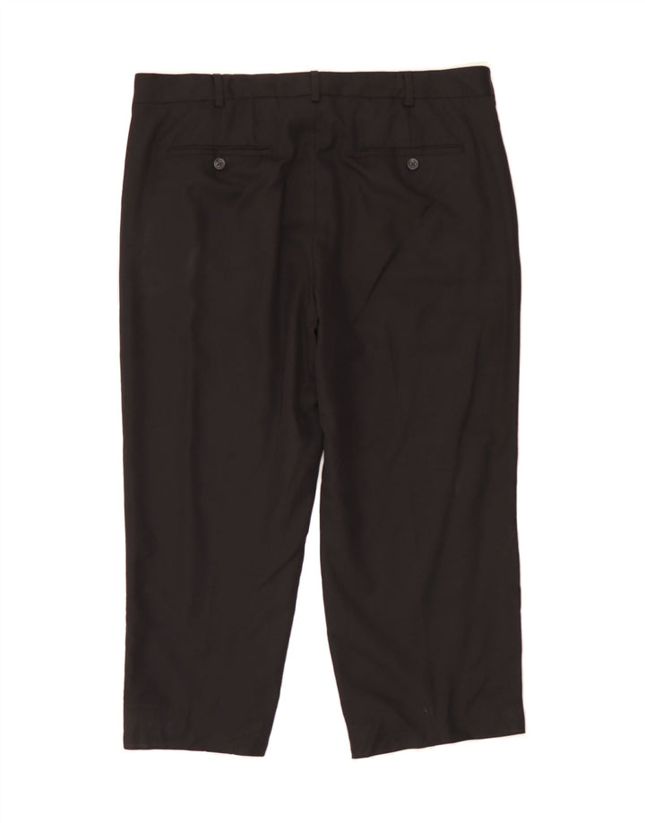 IZOD Womens Straight Capri Trousers W38 L23 Black Polyester Vintage Izod and Second-Hand Izod from Messina Hembry 